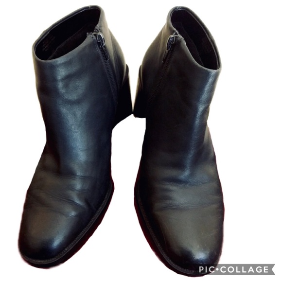 Westies Platform LEATHER Zip Fitted-Ankle Boots 8M - Picture 4 of 8